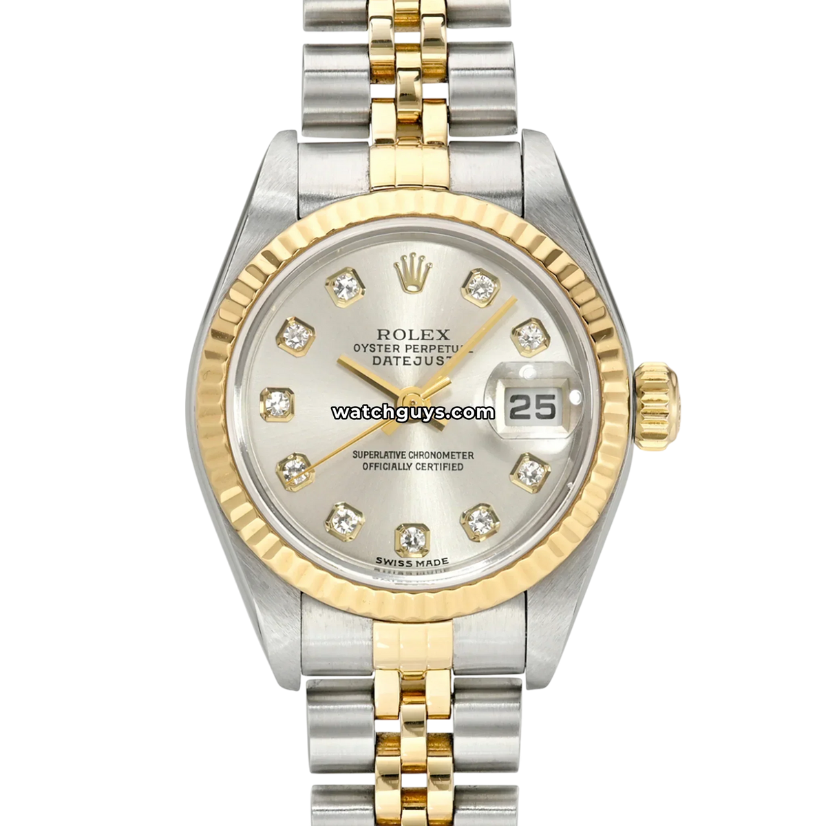 Rolex Datejust 69173 Silver Diamond Two Tone