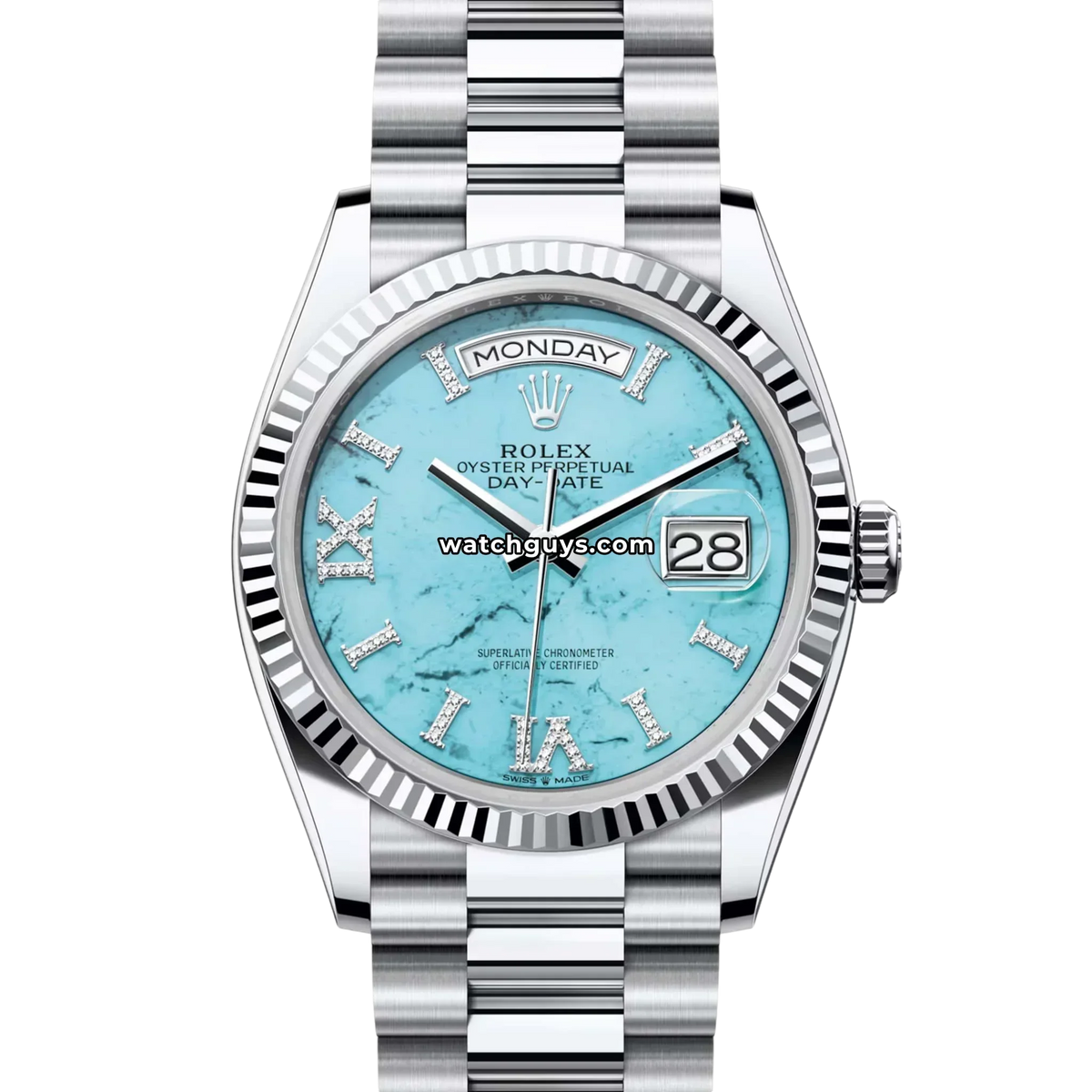 Rolex Day-Date 128236 Platinum Turquoise