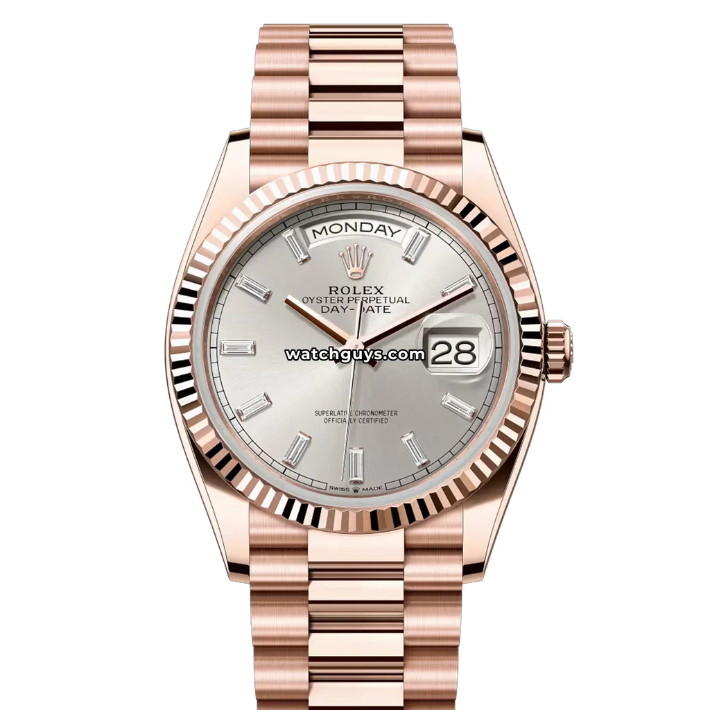 Rolex Day-Date 128235 Silver Diamond