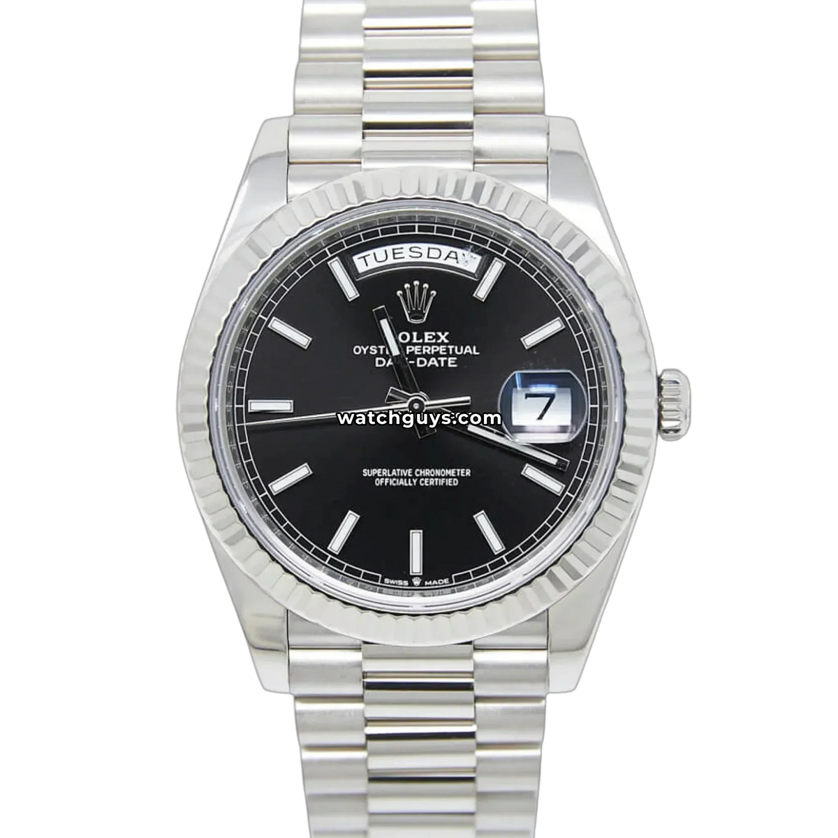 Rolex Day-Date 228239 Black 18k White Gold