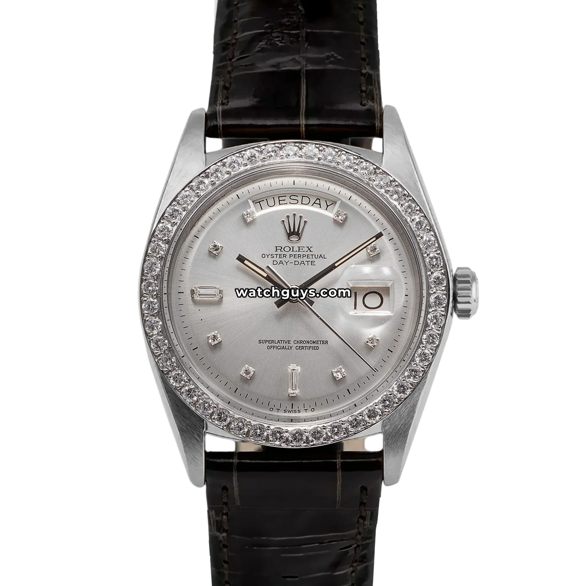 Rolex Day-Date 6613 Silver Diamond