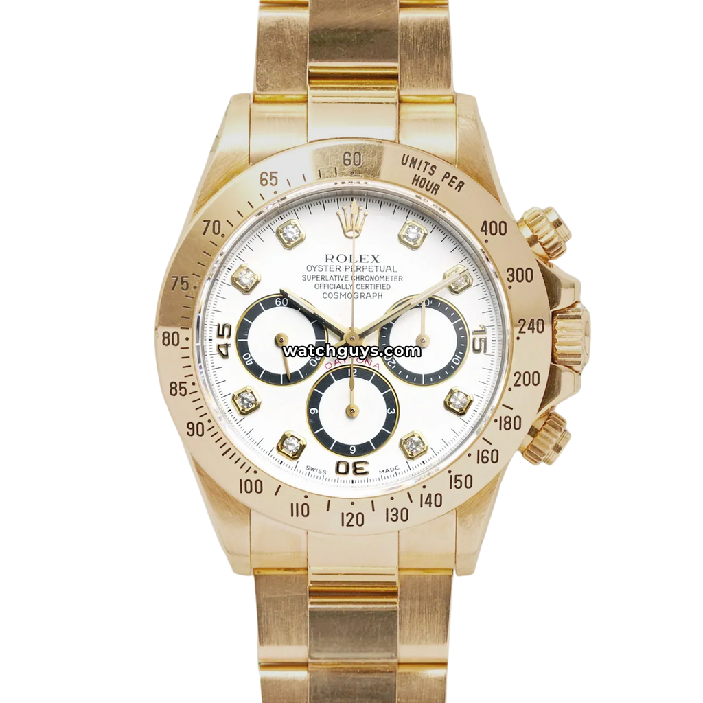 Rolex Daytona Zenith 16528 White Panda Diamond