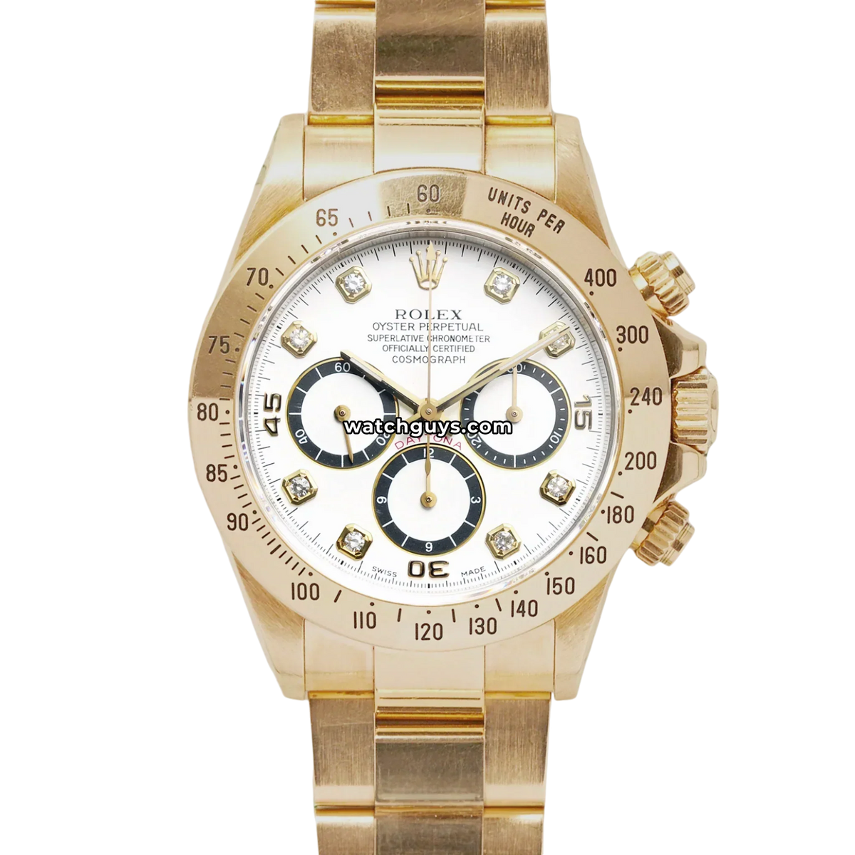Rolex Daytona Zenith 16528 White Panda Diamond