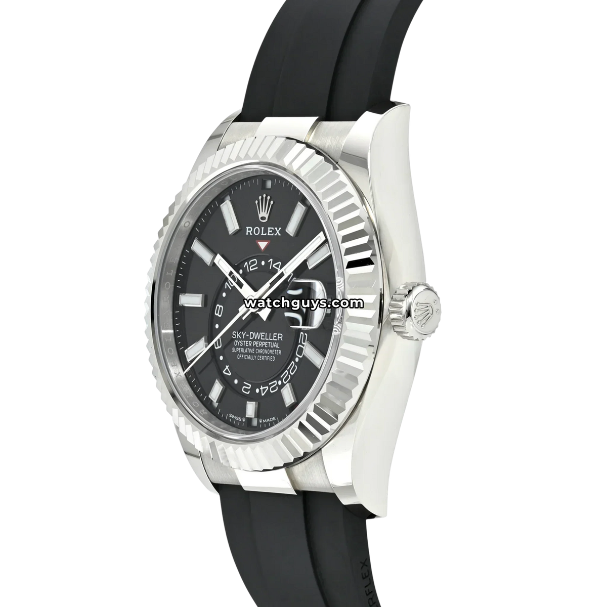 Rolex Sky-Dweller 336239 Black Oysterflex White Gold