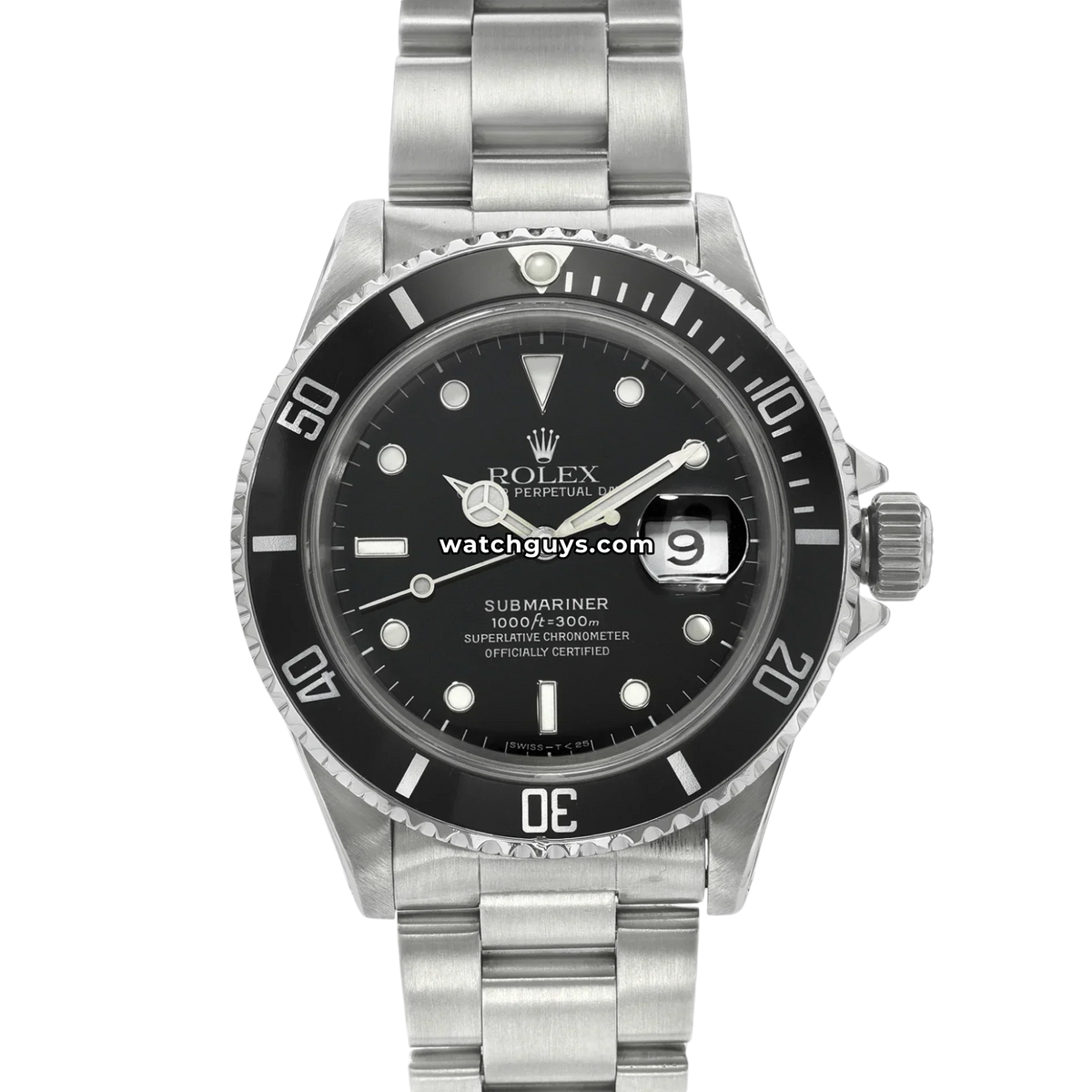 Rolex Submariner 16610 T Black Stainless Steel Oyster