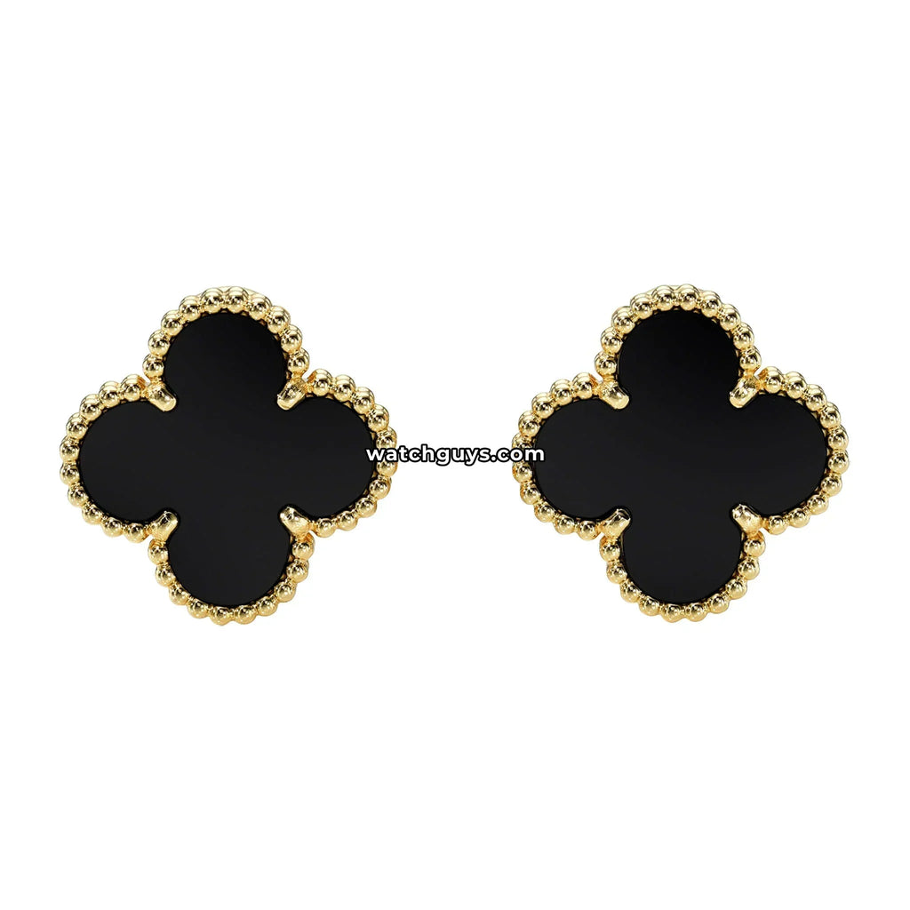 Van Cleef & Arpels Vintage Alhambra Earring Onyx