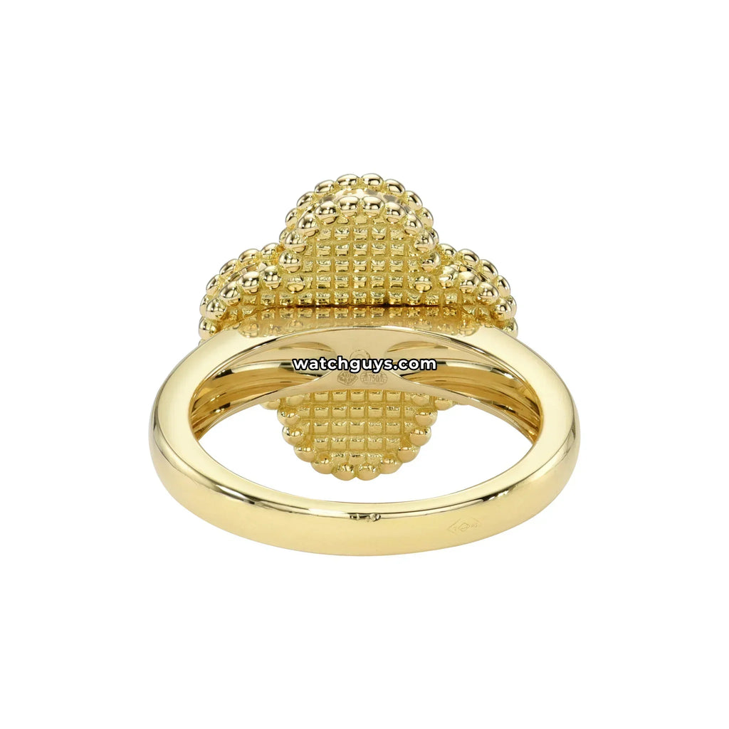 Van Cleef & Arpels Vintage Alhambra Ring Onyx and Diamond
